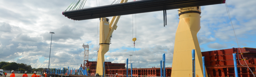 an empty container port